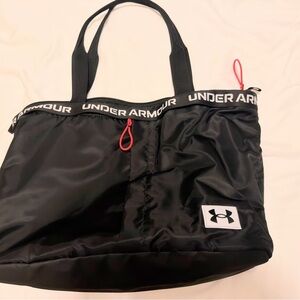 Under Armour Black and Red Tote Bag
